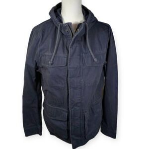 GAP NAVY HOODED UTILITY JACKET SZ.S EUC.